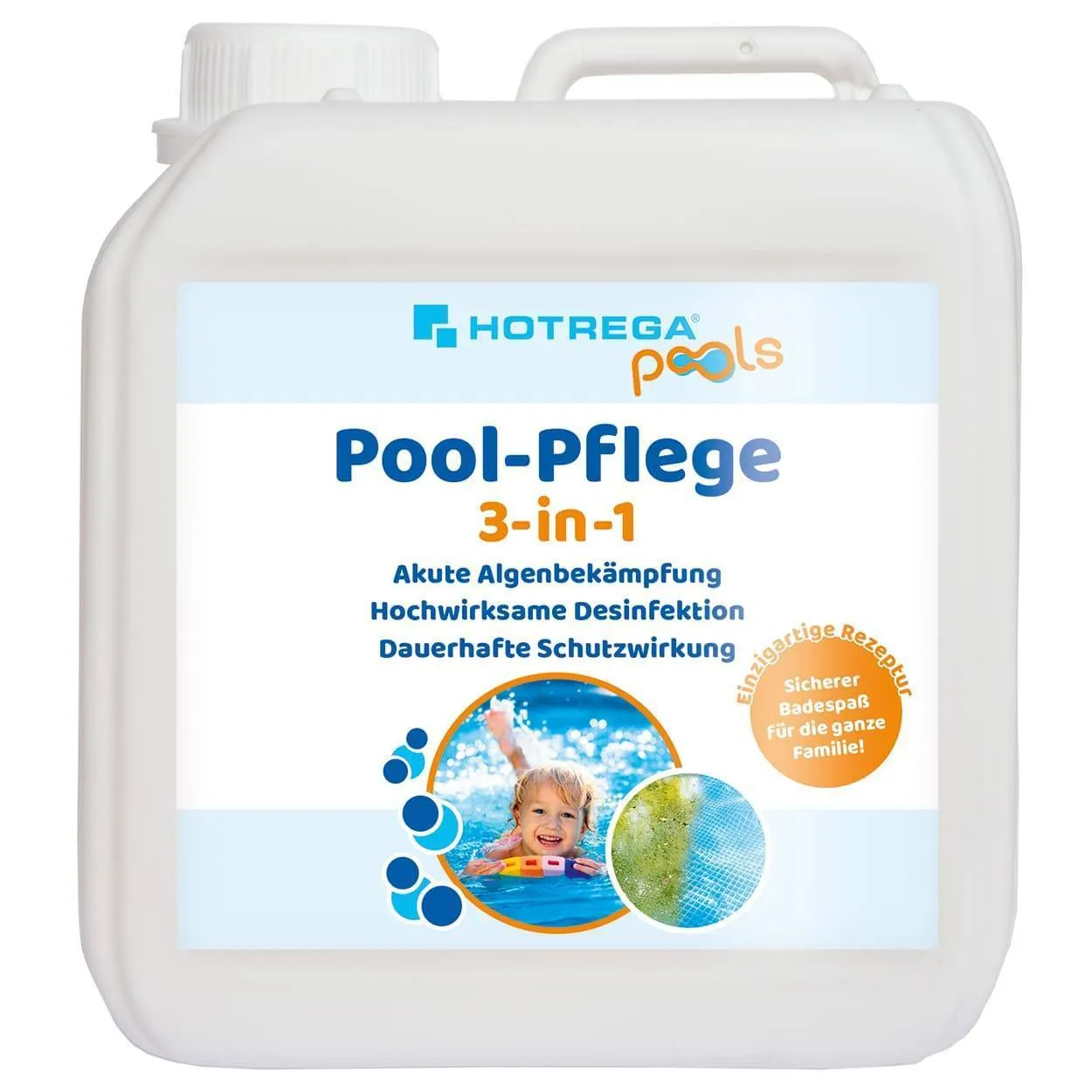 HOTREGA Pool-Pflege 3-in-1, 2 Liter Kanister (Konzentrat)